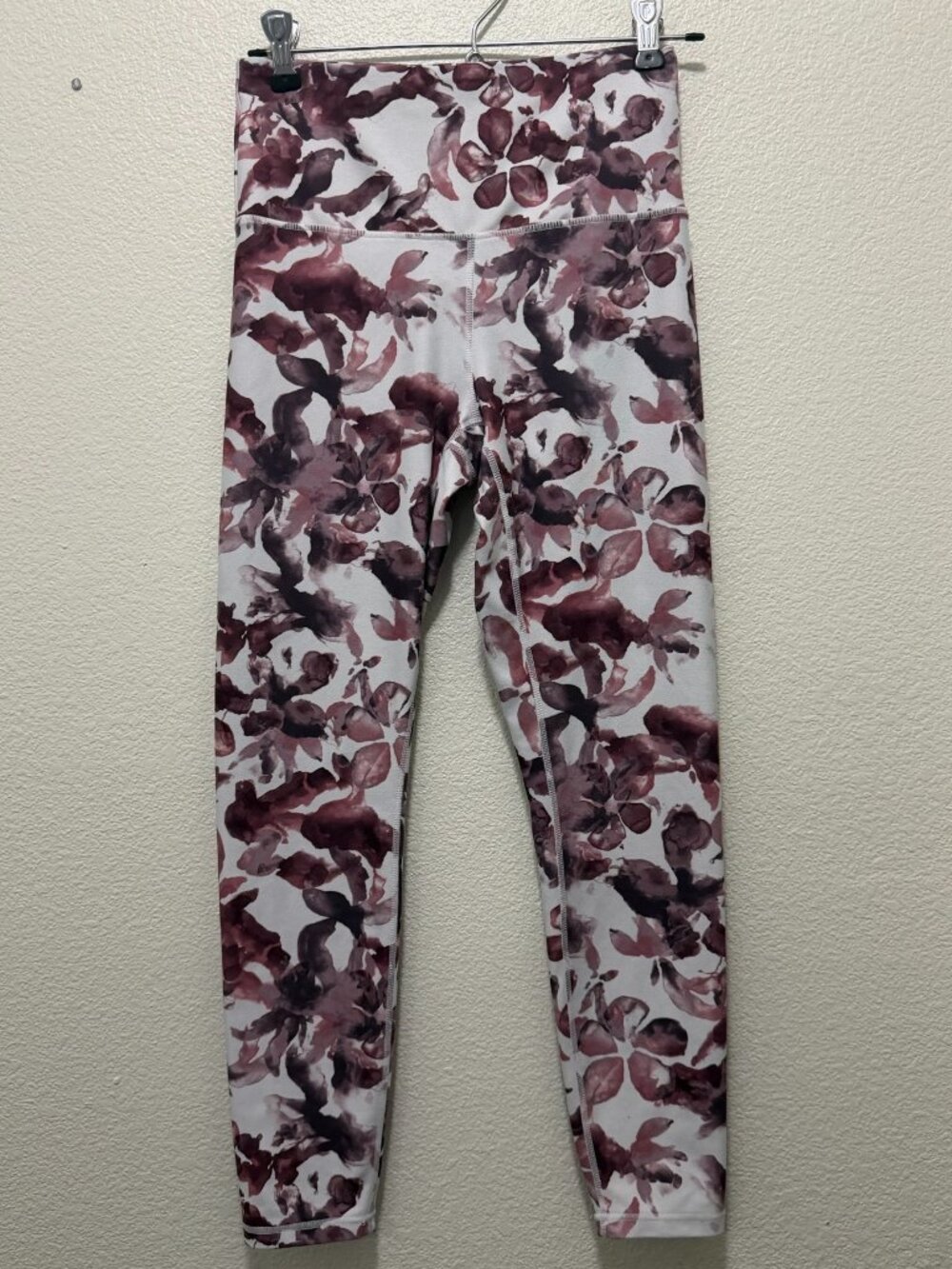 Balance Collection pink floral leggings, size small